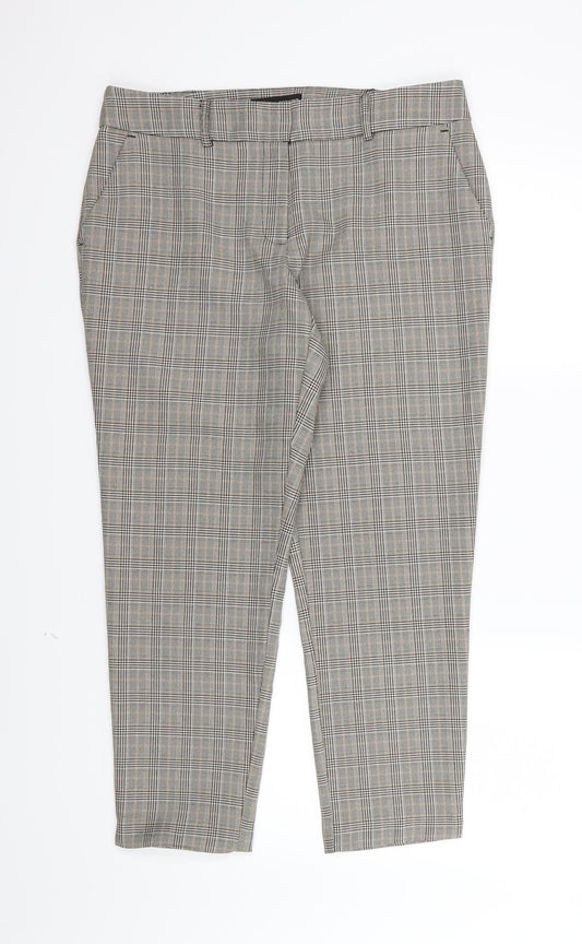 Dorothy Perkins Womens Multicoloured Striped Rayon Trousers  Size 12 L25 in
