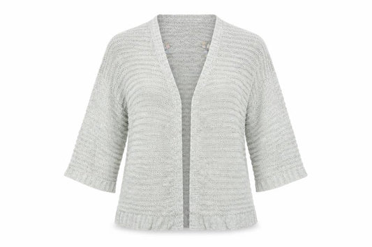 Front view of Primark women’s grey cardigan jumper, size M