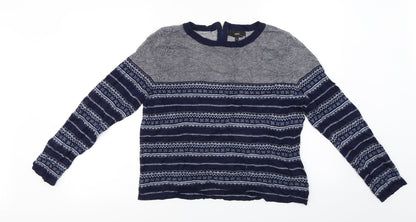 Front view of Next women’s blue jumper, size UK 14