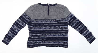 Back view of Next women’s blue jumper, size UK 14