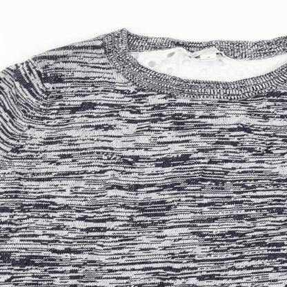 Close-up detail of Gap women’s blue jumper, size M