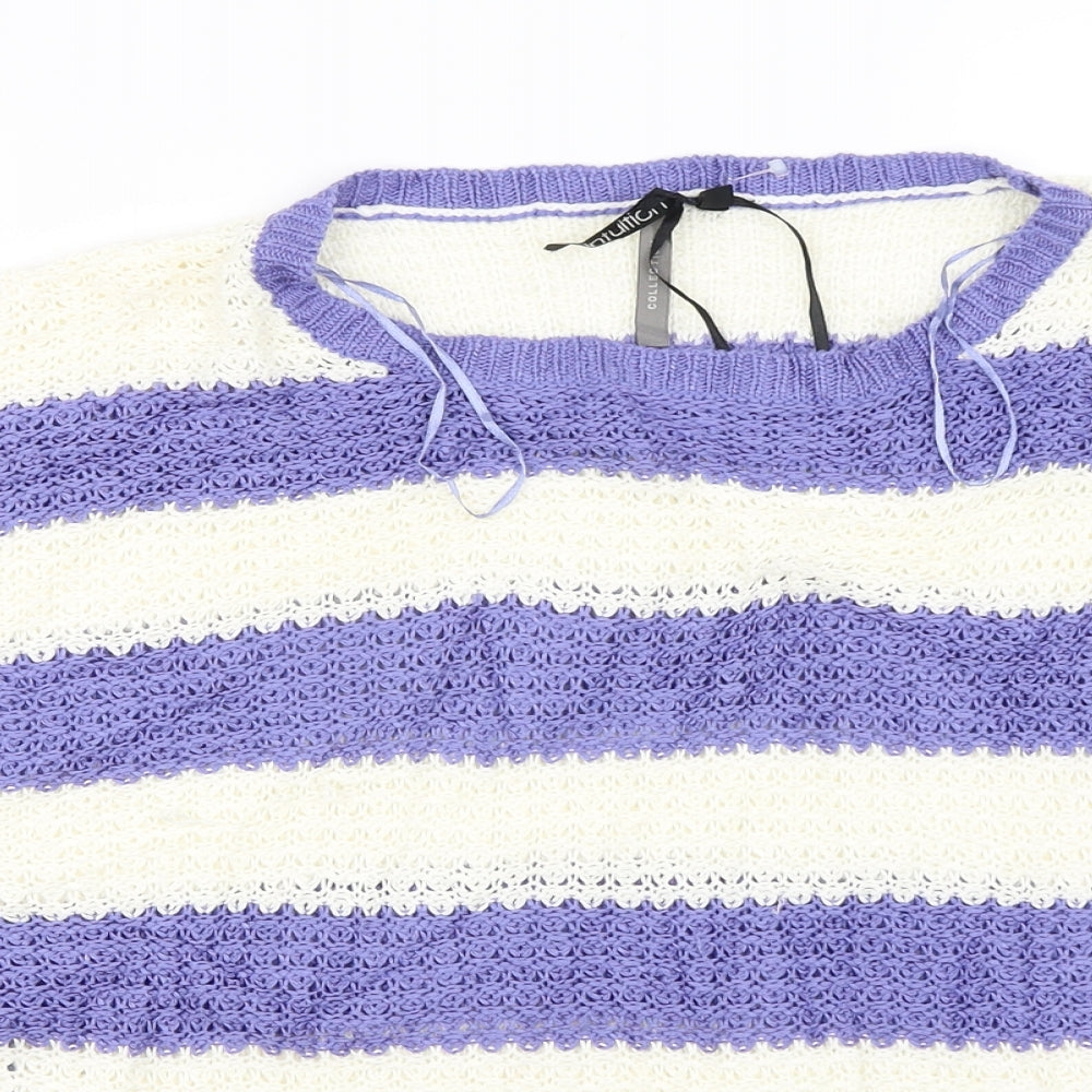 intuition  Womens Ivory Striped  Pullover Jumper Size 12