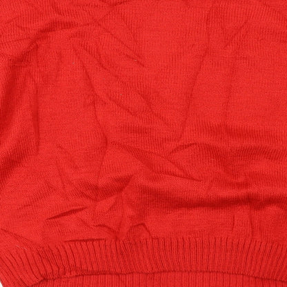 Brand and care label for H&M men’s red jumper, size M, - christmas jumper