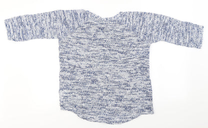 Back view of Next women’s blue jumper, size UK 8