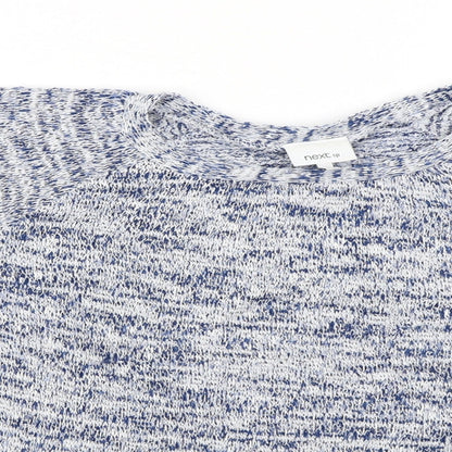 Close-up detail of Next women’s blue jumper, size UK 8