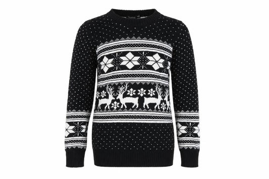 Front view of Boohoo women’s black jumper, size M