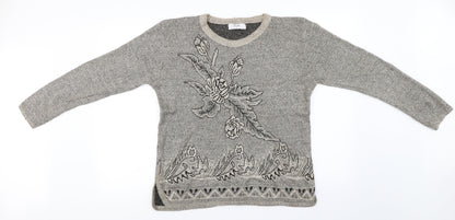 Additional front view of cami women’s brown jumper, size L