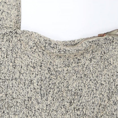 Close-up detail of Next women’s brown jumper, size UK 10