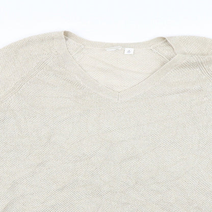 Close-up detail of Gap women’s beige jumper, size S