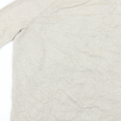 Brand and care label for Gap women’s beige jumper, size S