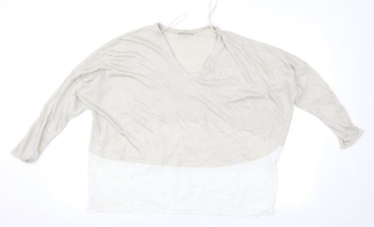 Zara Womens Grey   Basic Blouse Size L