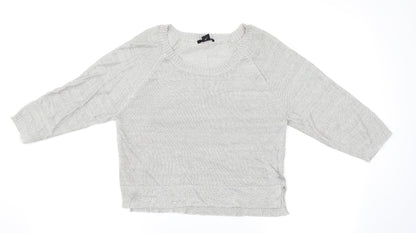 Additional front view of H&M women’s grey basic t-shirt, size S