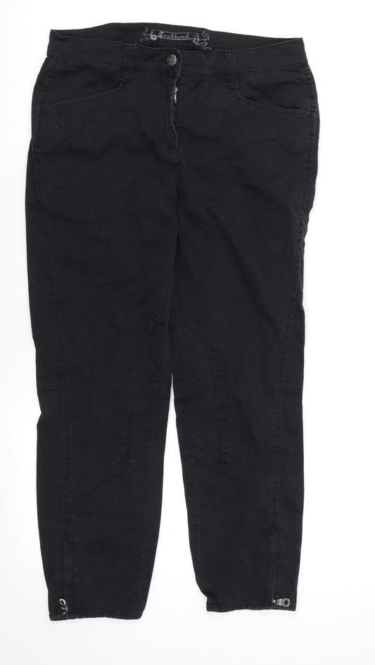 Benotti Womens Black  Denim Straight Jeans Size 8 L23 in