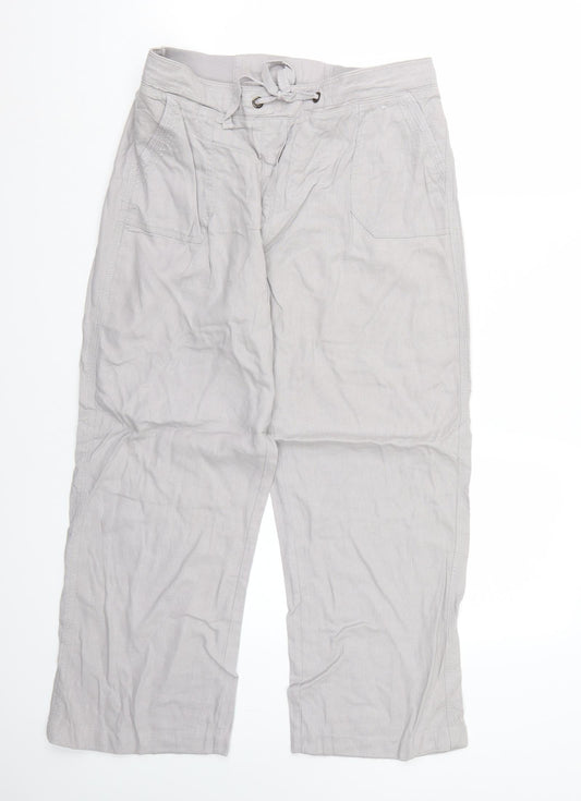 Etite Womens Grey   Trousers  Size 14 L26 in