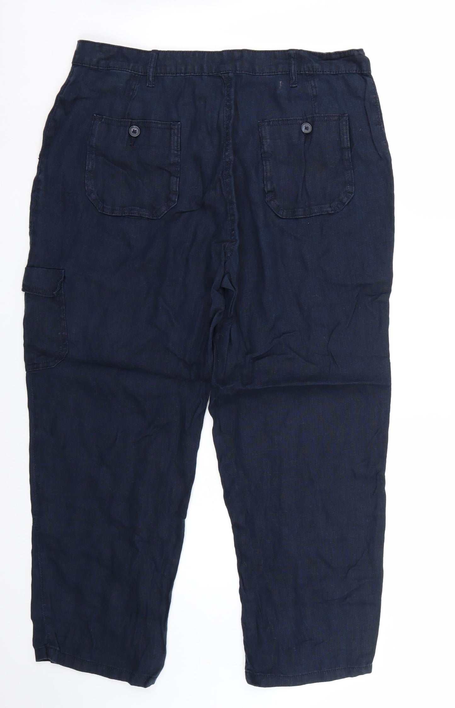 Marks and Spencer Womens Blue   Trousers  Size 14 L24 in