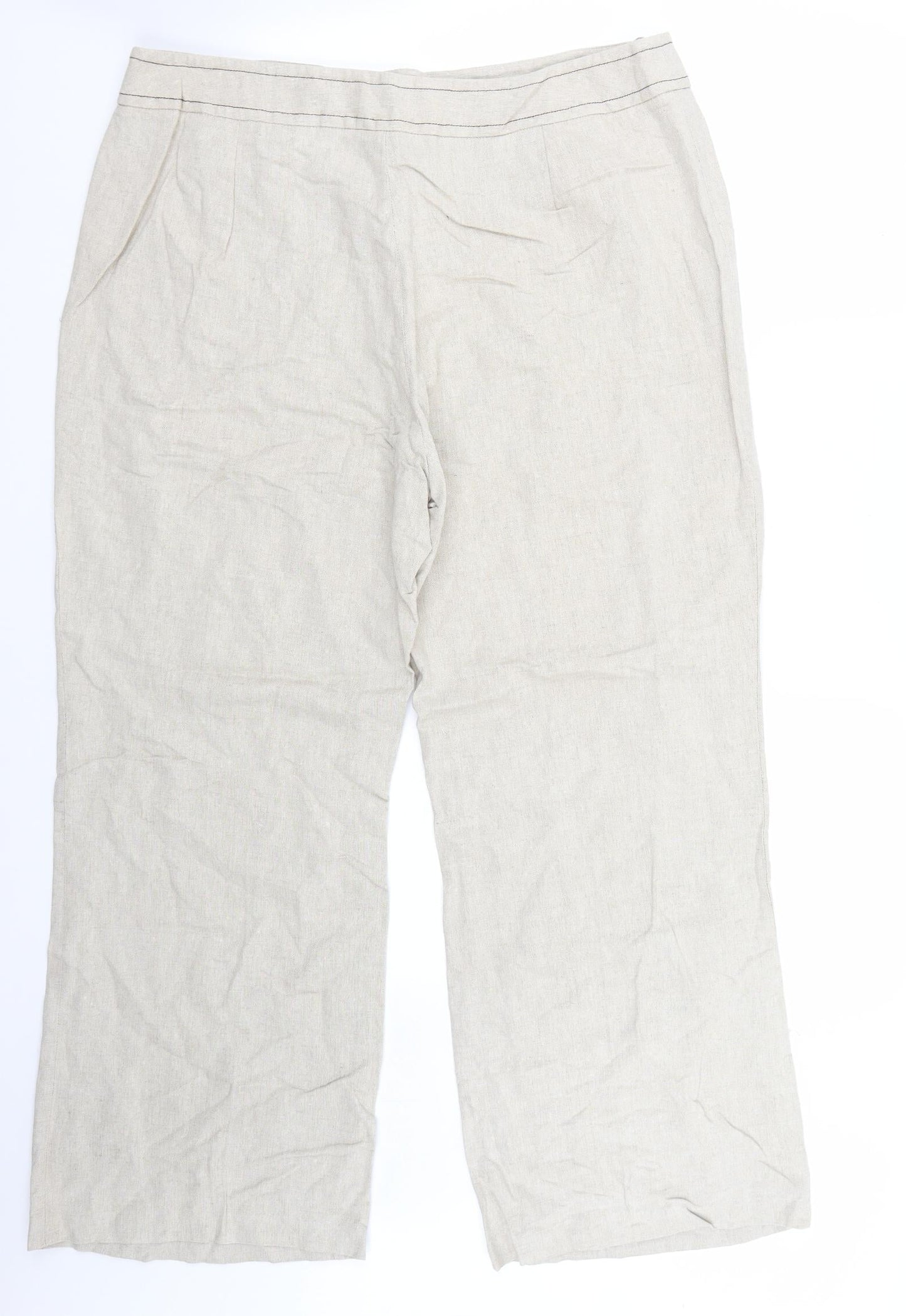 BM Womens Beige   Trousers  Size 18 L30 in