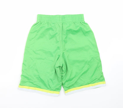 Back view of Rebel boys’ green sweat shorts, size 11, years