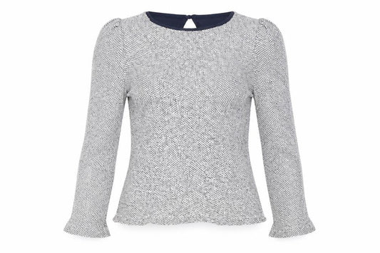 Front view of Zara women’s silver knit jumper, size XS