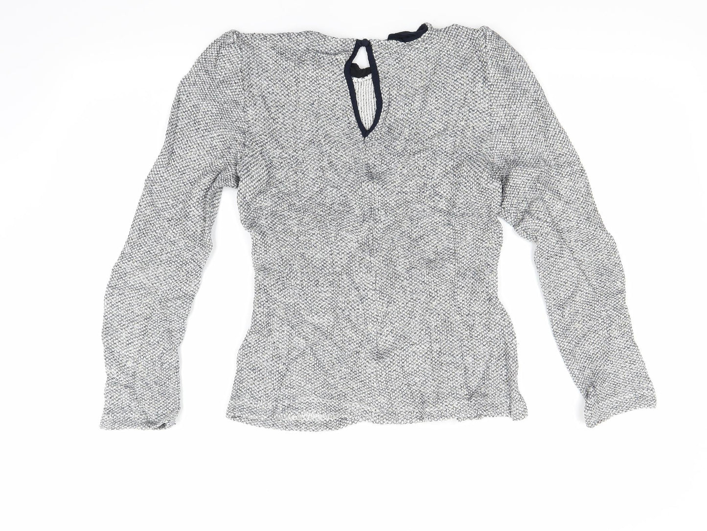 Zara Womens Silver  Knit Pullover Jumper Size XS