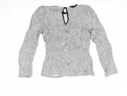 Back view of Zara women’s silver knit jumper, size XS