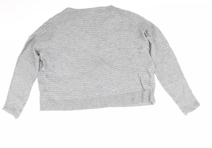 Back view of Mango women’s grey knit jumper, size M