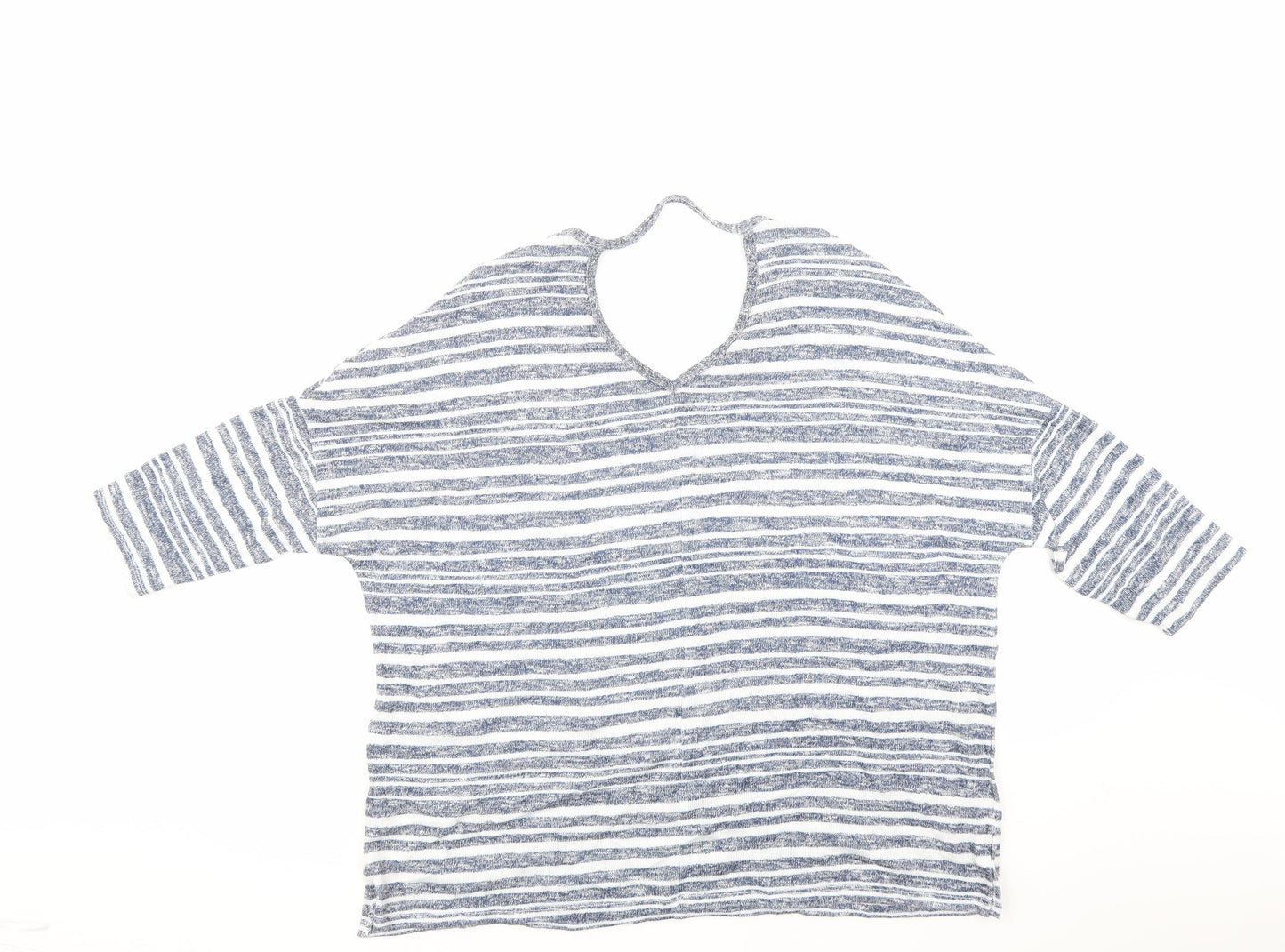 TU Womens Blue Striped  Pullover Jumper Size 18