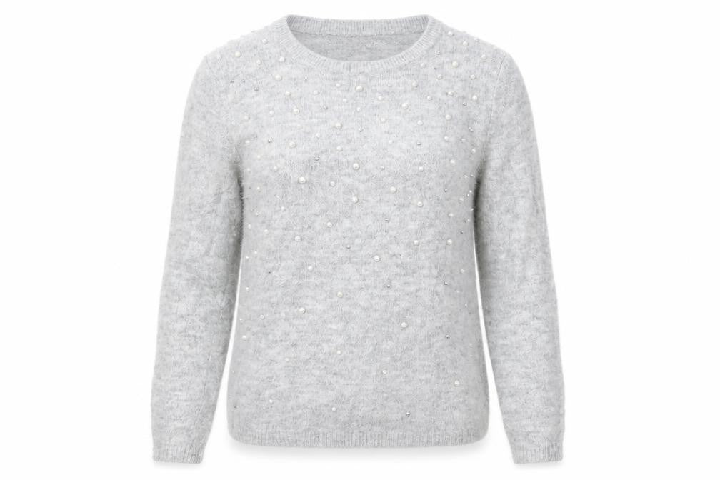 George Womens Grey  Knit Pullover Jumper Size S