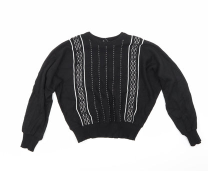 Front view of Preworn women’s black jumper, size M