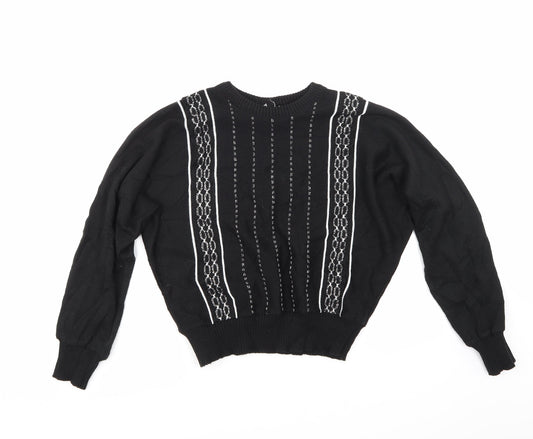 Preworn Womens Black   Pullover Jumper Size M