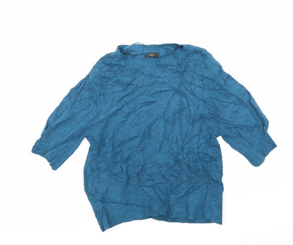 Additional front view of M&Co women’s green jumper, size UK 14