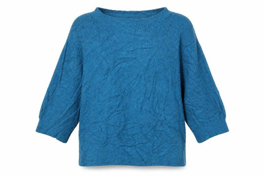 Front view of M&Co women’s green jumper, size UK 14