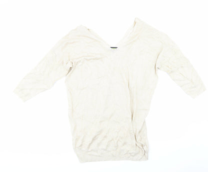 Additional front view of Next women’s gold jumper, size UK 18