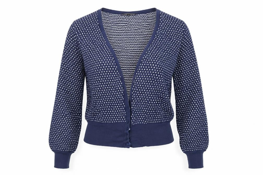 Limited eddition Womens Blue Polka Dot  Pullover Jumper Size M