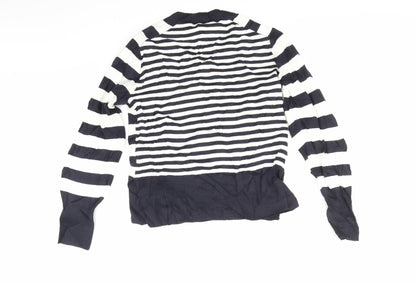 Back view of Next women’s white striped jumper, size XS