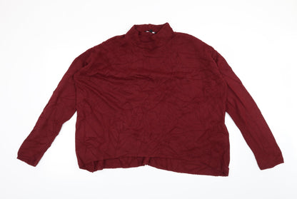 Additional front view of New Look women’s red jumper, size UK 12