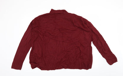 Back view of New Look women’s red jumper, size UK 12