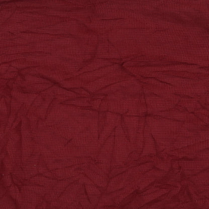 Brand and care label for New Look women’s red jumper, size UK 12