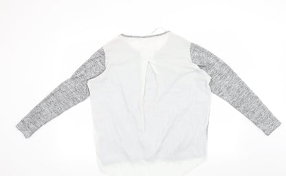 Back view of Atmosphere women’s grey basic blouse, size UK 10