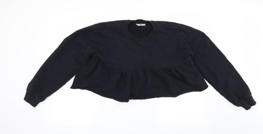 Zara Womens Black   Pullover Sweatshirt Size S