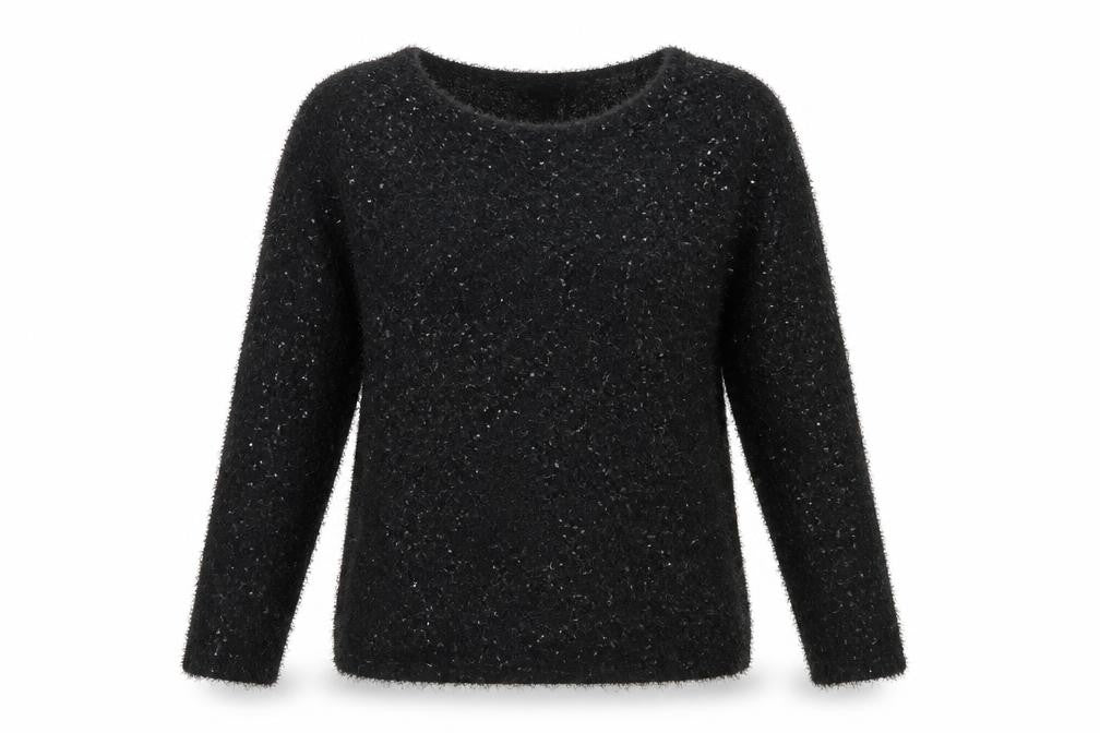 Text Womens Black   Pullover Jumper Size M