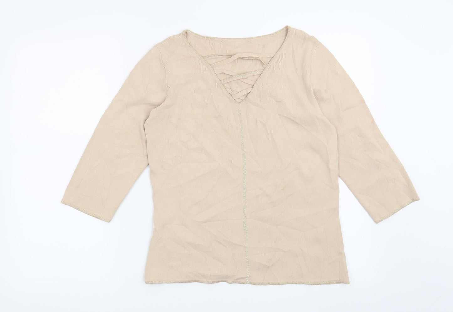Preworn Womens Beige   Pullover Jumper Size 12