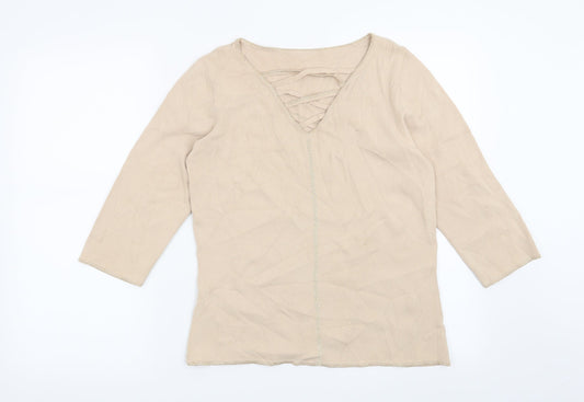 Preworn Womens Beige   Pullover Jumper Size 12