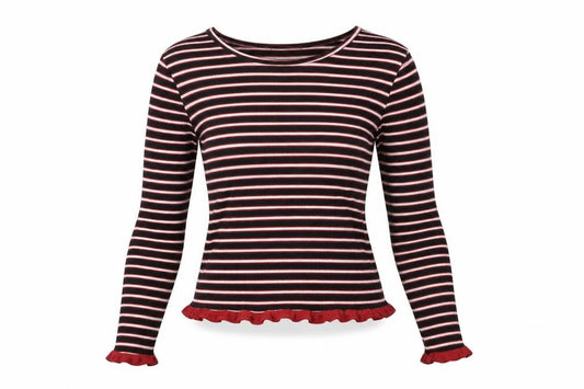 Primark Womens Black Striped  Pullover Sweatshirt Size 6