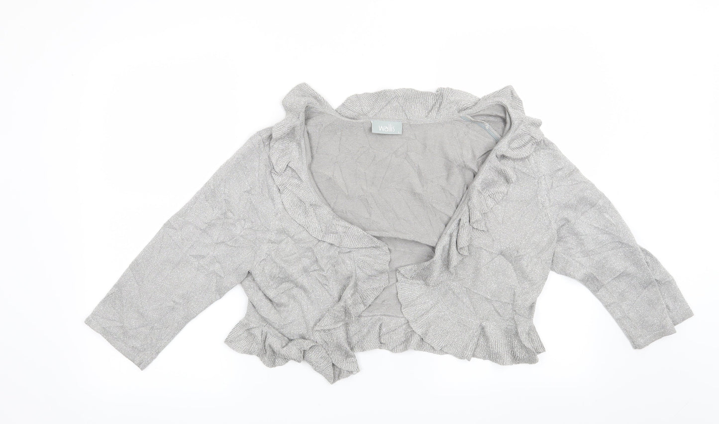 Wallis Womens Silver   Cardigan Jumper Size L