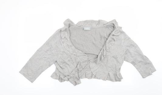 Wallis Womens Silver   Cardigan Jumper Size L