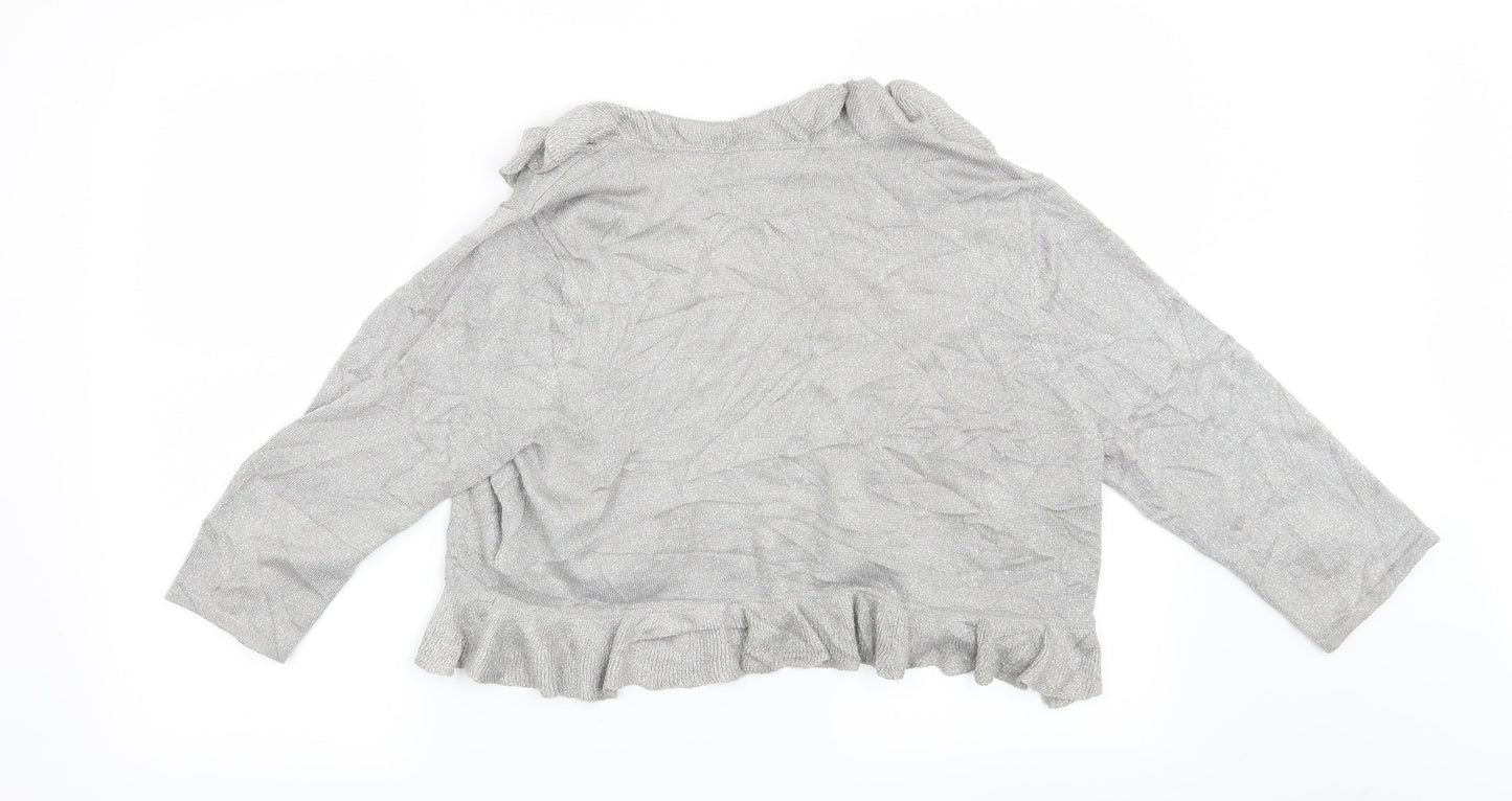 Wallis Womens Silver   Cardigan Jumper Size L