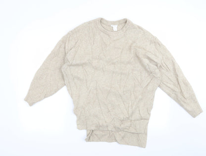 Additional front view of H&M women’s beige jumper, size XS