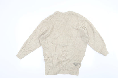 Back view of H&M women’s beige jumper, size XS