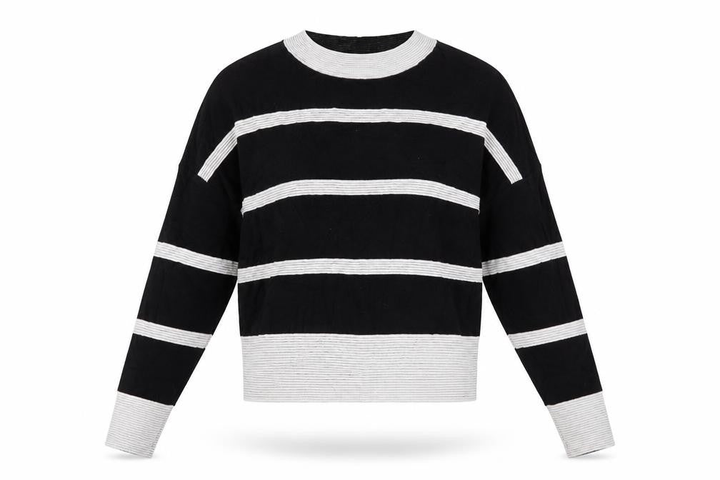 Atmosphere Womens Black Striped  Pullover Jumper Size 14