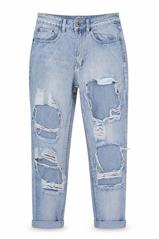 The Rockn Rev Womens Blue  Denim Mom Jeans Size 8 L27 in